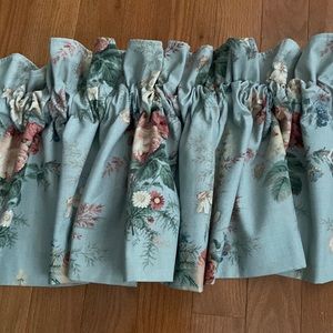 Waverly Valances. Set of 3. Blue Floral
